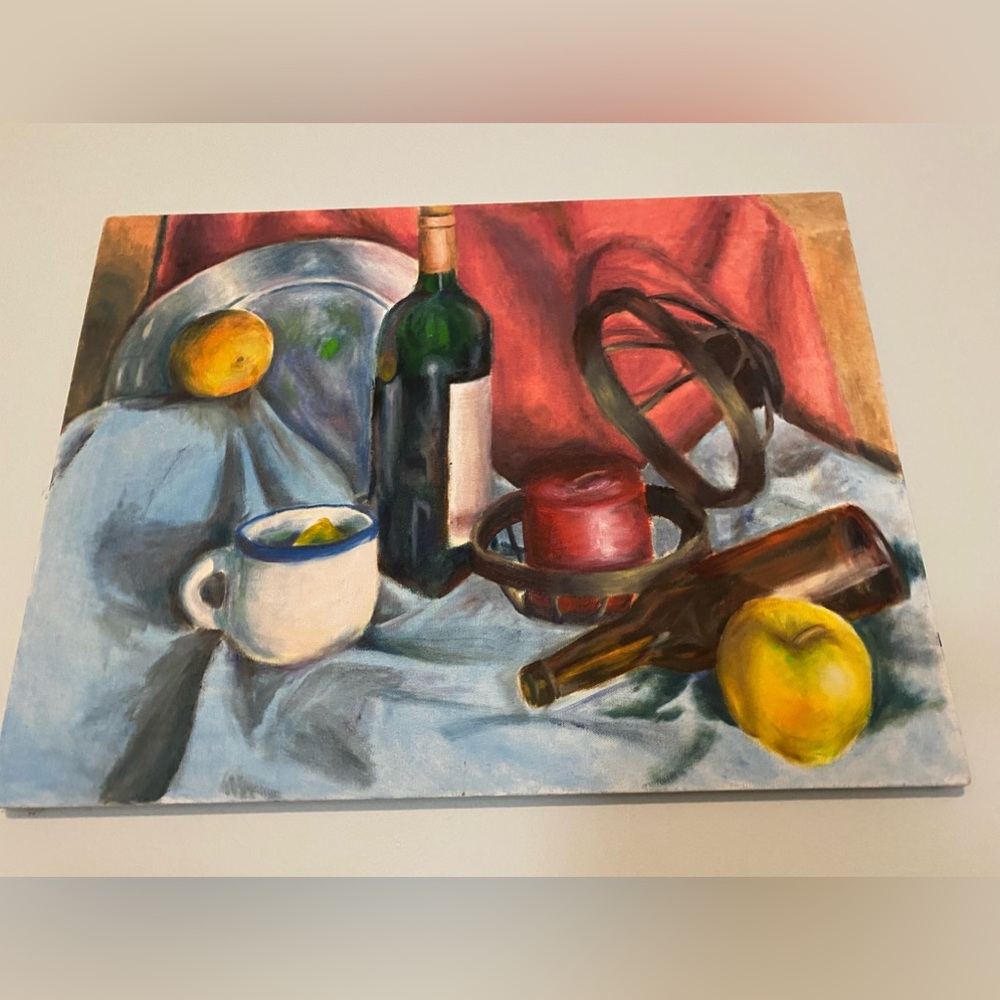 Original art on canvas. Still life. Unsigned